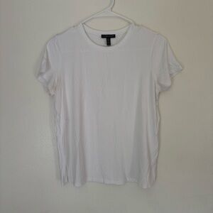 Elieen Fisher size Petite Medium White Crew Neck T-Shirt